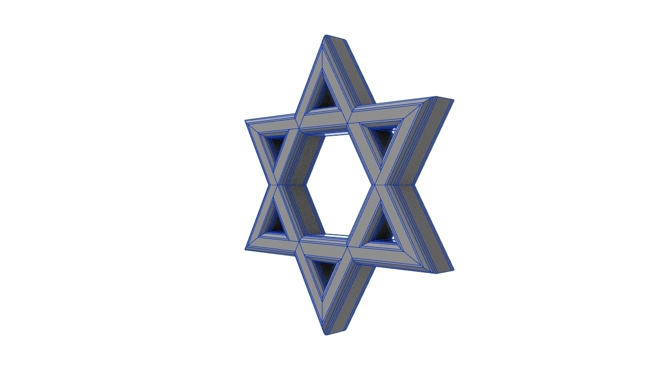 Hanukkah Star of David stamp - plastic 3D printed, multiple sizes