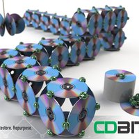 Small CDBITS | Expandable, modular CD and DVD connectors. 3D Printing 34119