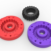 Mold for diecast rear tire for Dune Buggy Scale 1:10 - Thumbnail 4