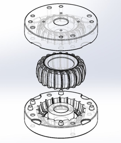 Mold for diecast rear tire for Dune Buggy Scale 1:10 3D Print 341953