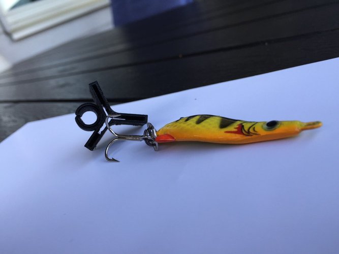3D Printed Treble Hook Guard for Fishing Rod by Ekdahl