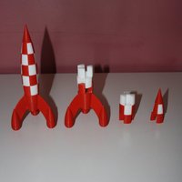 Small Rocket bicolor 3D Printing 34289