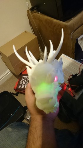 Dragon Head - With Glowing eyes and mouth 3D Print 34383