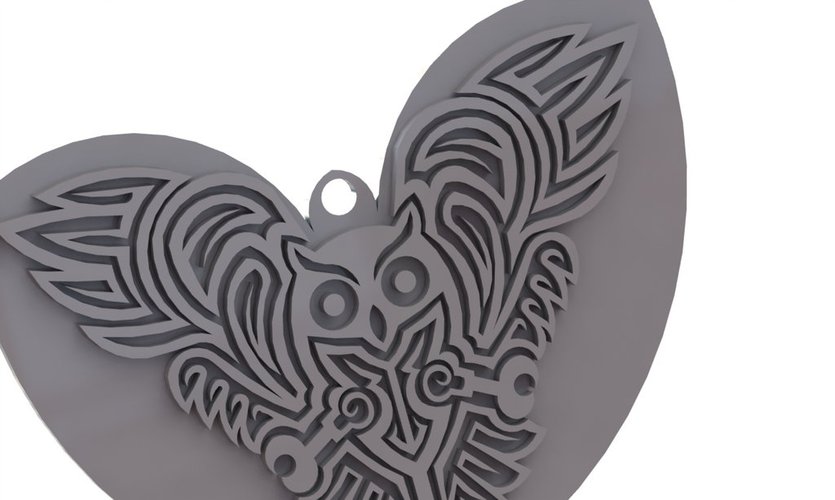 Celtic Owl - pendant/Keychain/earring  3D Print 34403