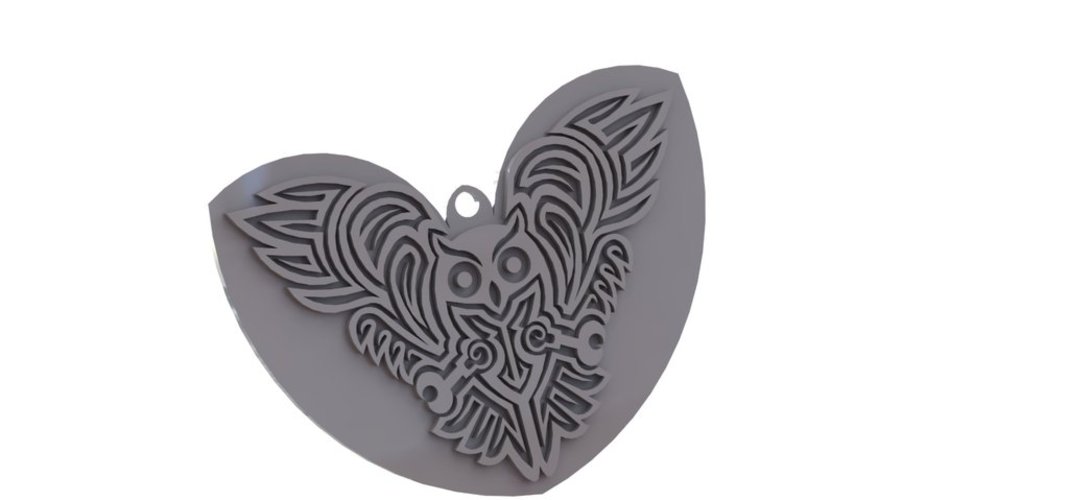 Celtic Owl - pendant/Keychain/earring  3D Print 34404