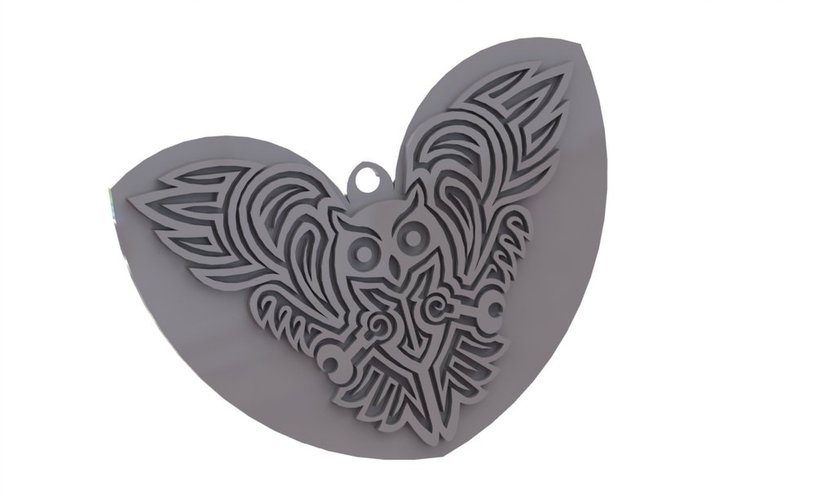 Celtic Owl - pendant/Keychain/earring  3D Print 34405