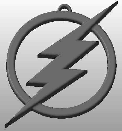 The Flash Logo Keychain 3D Print 34419