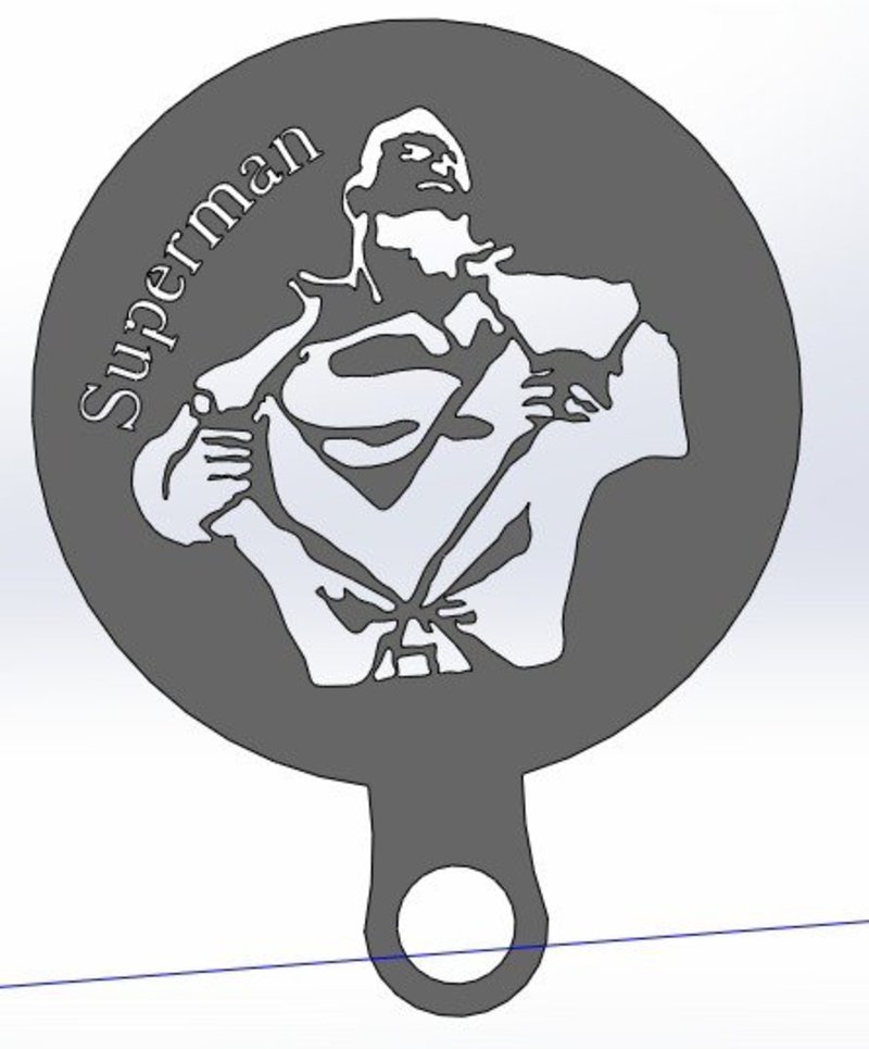 Coffee Stencil - Superman