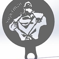 Small Coffee Stencil - Superman 3D Printing 34421