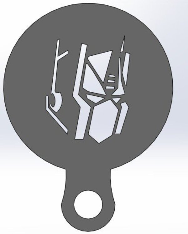 Coffee Stencil - Optimus Prime