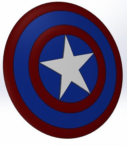 Marvel - Captain America's shield 3D Print 34433
