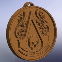 Small Assassins Creed Logo ( Black Flag ) 3D Printing 34439