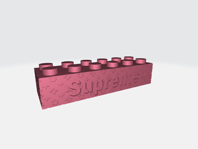 STL file SUPREME X LOUIS VUITTON LAMP / SUPREME BOX・3D printable