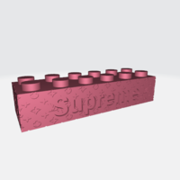 Small LV Supreme brick 3D Printing 344410