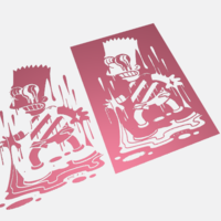 PSYCO BART STENCIL - Thumbnail 2