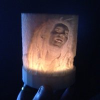 Small Candle Bob Marley Lithopane 3D Printing 34519