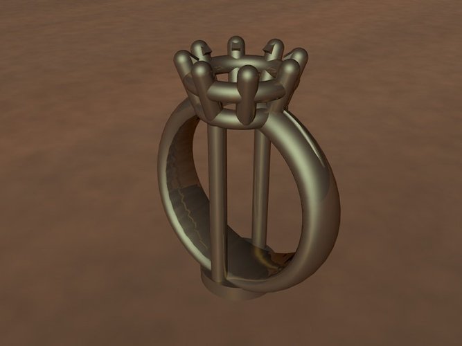 Chaton Ring (revised) 3D Print 34576