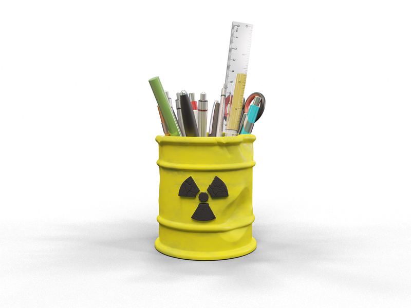RADIOACTIVE PENCIL HOLDER