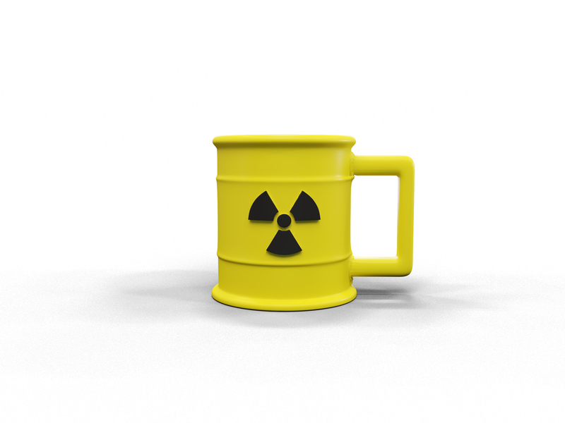 Radioactive cup