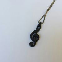 Small Clef Pendant 3D Printing 34629