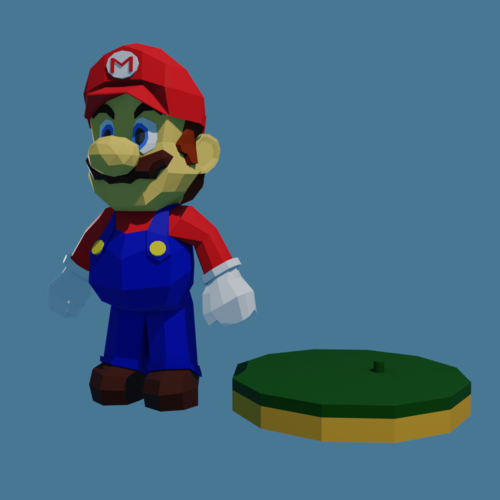 3D Printed Super Mario Low Poly by RgsDev | Pinshape