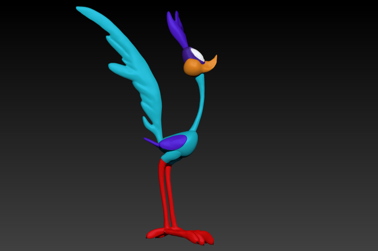 3D Printed Road Runner 3D Model by Subhash Aravind