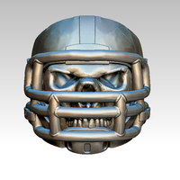 Small Cool Angry Skull American Football Jewel Ring 3d print 3D Printing 348855