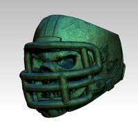 Cool Angry Skull American Football Jewel Ring 3d print - Thumbnail 5