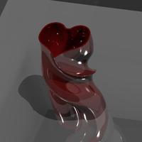 Small Twisted heart vase 3D Printing 34917