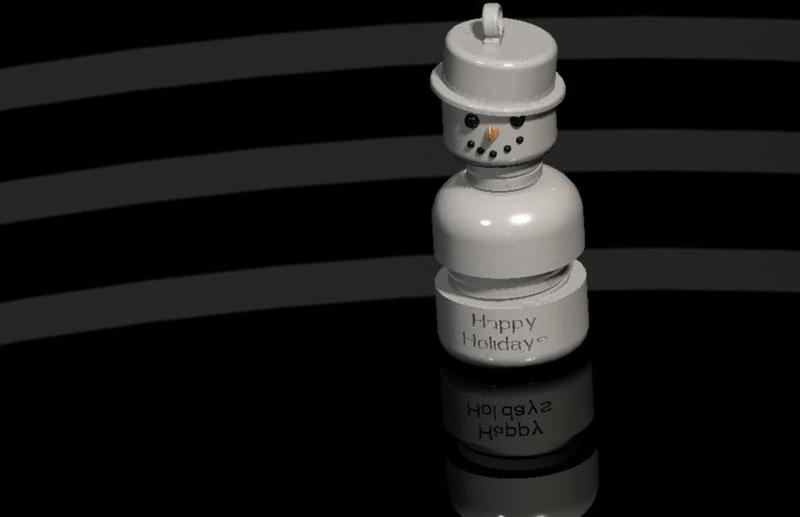 #MakerBotOrnaments ,Snowy the springy snowman