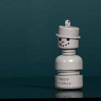 #MakerBotOrnaments ,Snowy the springy snowman - Thumbnail 3
