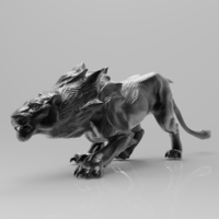 Small Sand Lioness | Guild Wars 2 3D Printing 349394
