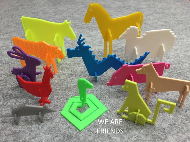 Simple Animals 13 - Chinese zodiac 3D Print 35002