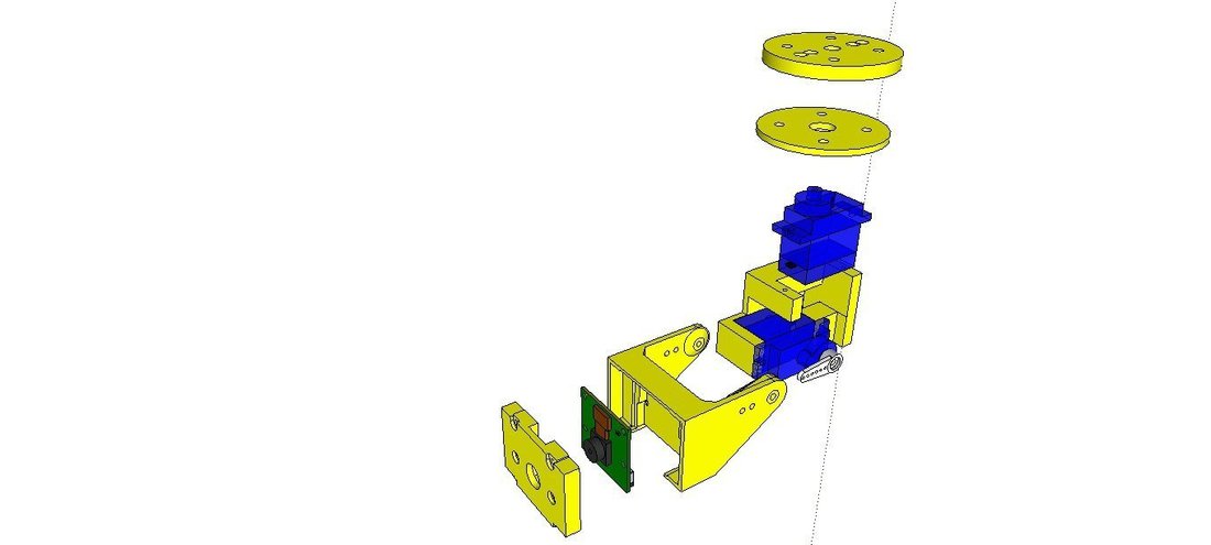 Super Ultra Compact Pan Tilt Camera Mount - V1 3D Print 35167