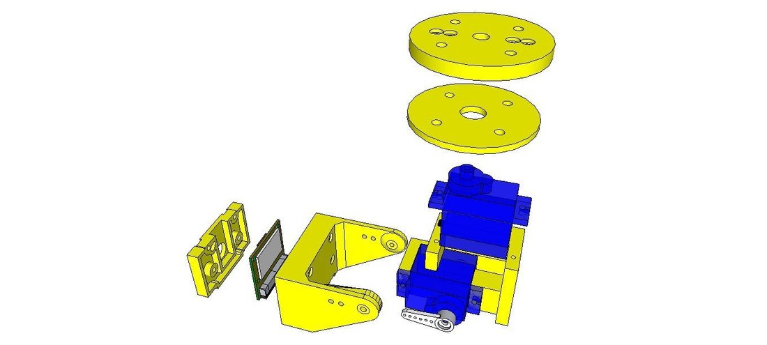 Super Ultra Compact Pan Tilt Camera Mount - V1 3D Print 35168