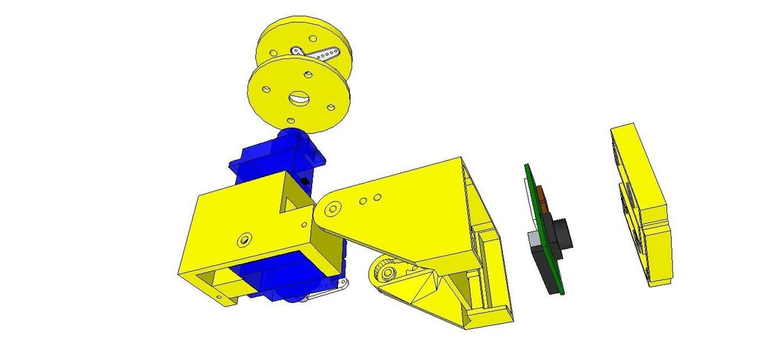 Super Ultra Compact Pan Tilt Camera Mount - V1 3D Print 35169