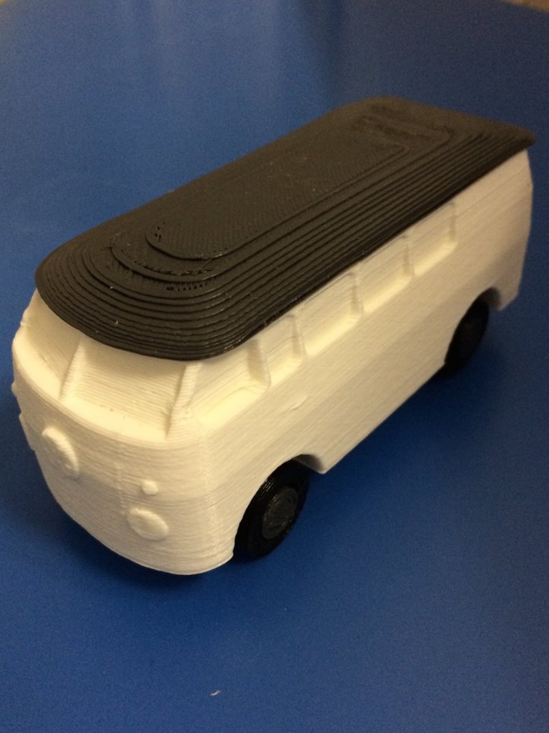 vw bus with turning wheels