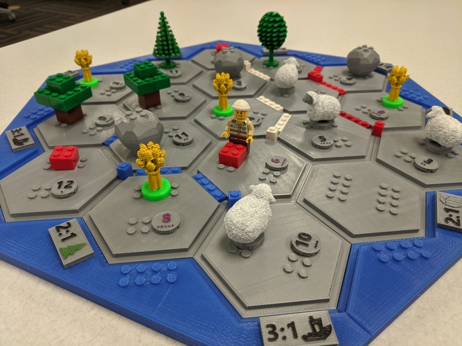 Lego-style Settlers of Catan 3D Print 353549