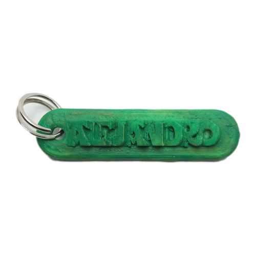 ALEJANDRO Personalized keychain embossed letters 3D Print 353986