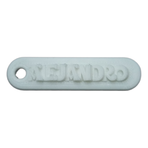 ALEJANDRO Personalized keychain embossed letters 3D Print 353988