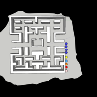 Small PAC-Man Maze and characters 3D Printing 354376