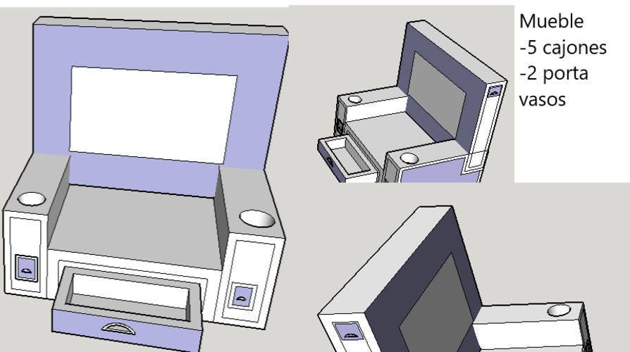 Mueble - Compartimentos 3D Print 354377