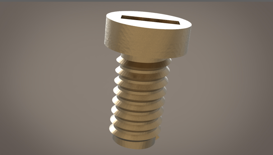 3D Printed Digital Simple Screw Driver and Screw by LabMagic 3D CAD