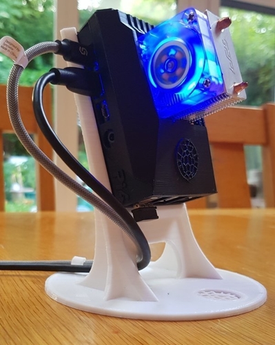 Raspberry Pi 4 case with ICE Tower, Stand and SSD drive 3D Print 354778