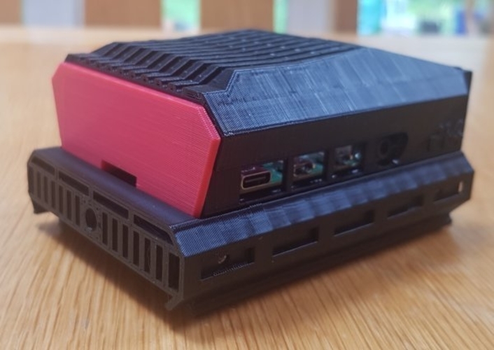 Raspberry Pi 4 case with ICE Tower, Stand and SSD drive 3D Print 354782