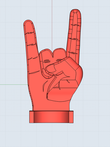 Acoustic Guitar Holder (Rock Hand Sign) 3D Print 354905