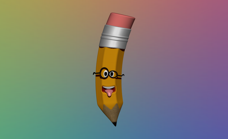 Stylized Cartoon Pencil - 3D Model