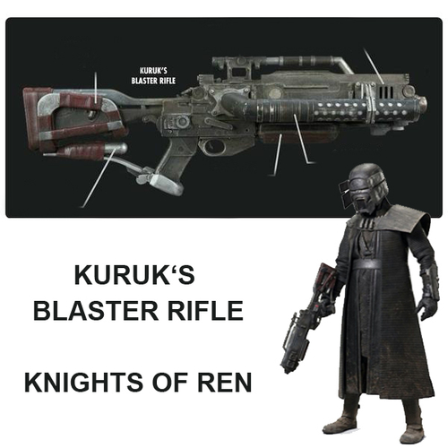 KURUK Blaster Rifle - Knight of Ren - inspired by Star Wars