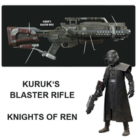 Small KURUK Blaster Rifle - Knight of Ren - inspired by Star Wars 3D Printing 354959