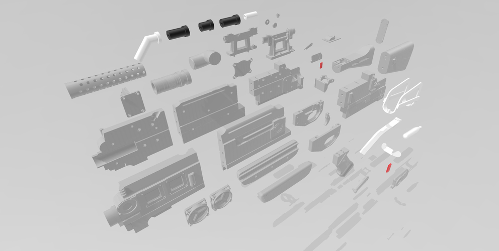 KURUK Blaster Rifle - Knight of Ren - inspired by Star Wars 3D Print 354960